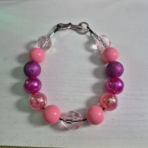 Handmade Beaded Dog Puppy Collar Necklace Jewelry Durable Acrylic 14"